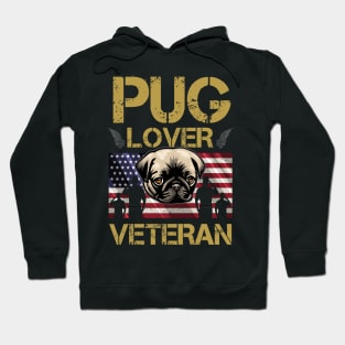 Veteran Cute Pug Lover Hoodie